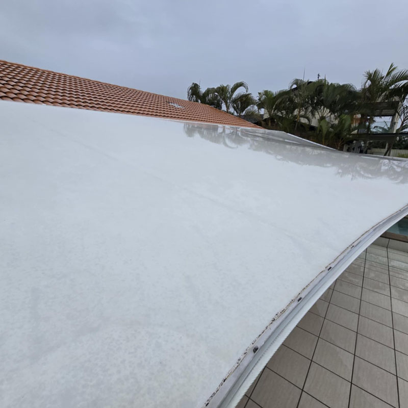 Shade Sail Cleaning White Shade Sail After